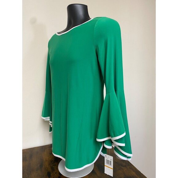Sam & Jess Women's Mint Julep Green Crewneck Bell Sleeve Top Size S NWT - Picture 3 of 6